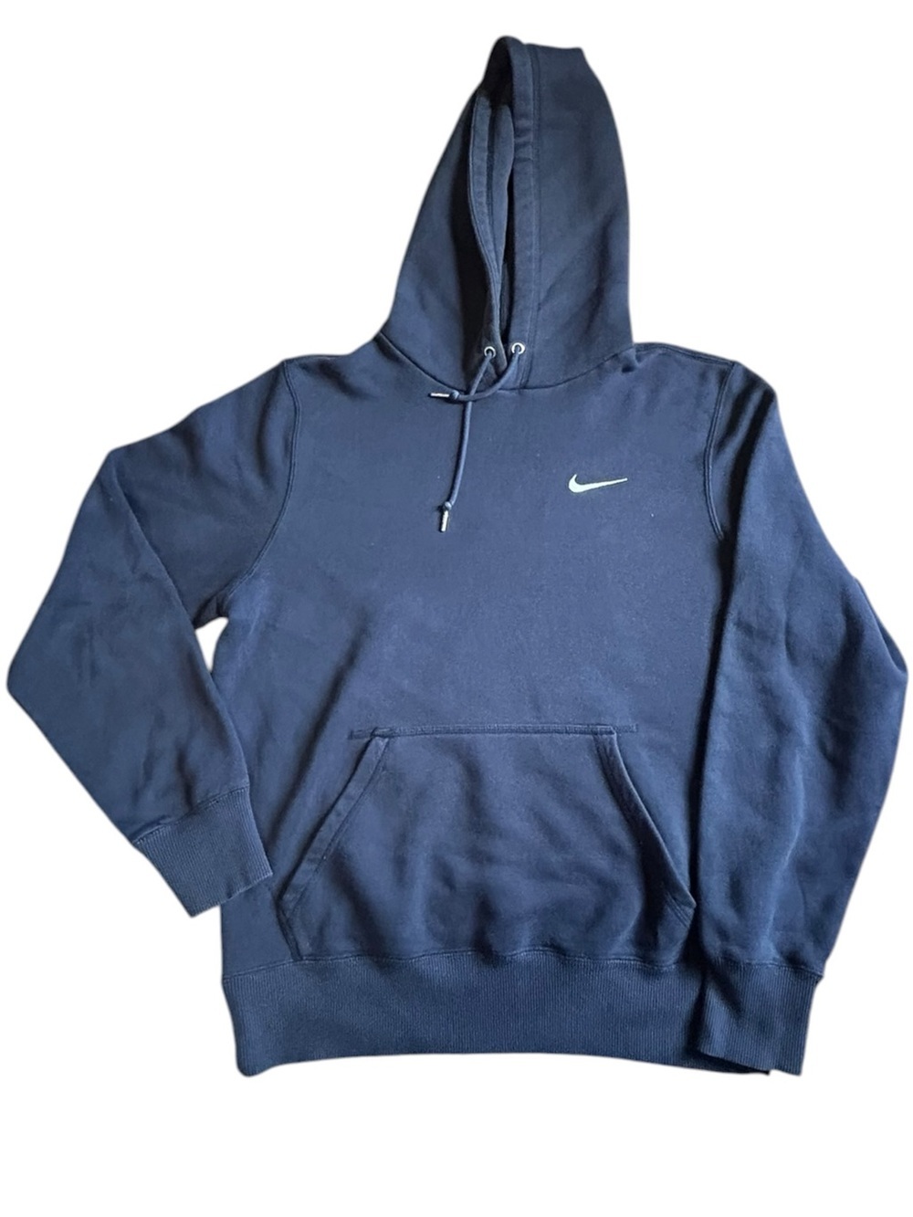 Nike Swoosh Pullover Hoodie Black Small Fleece Sweatshirt Athletic Casual